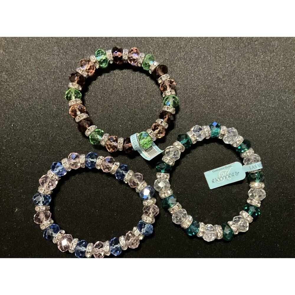 Alexander Kalifano Art Glass Stretch Bracelet